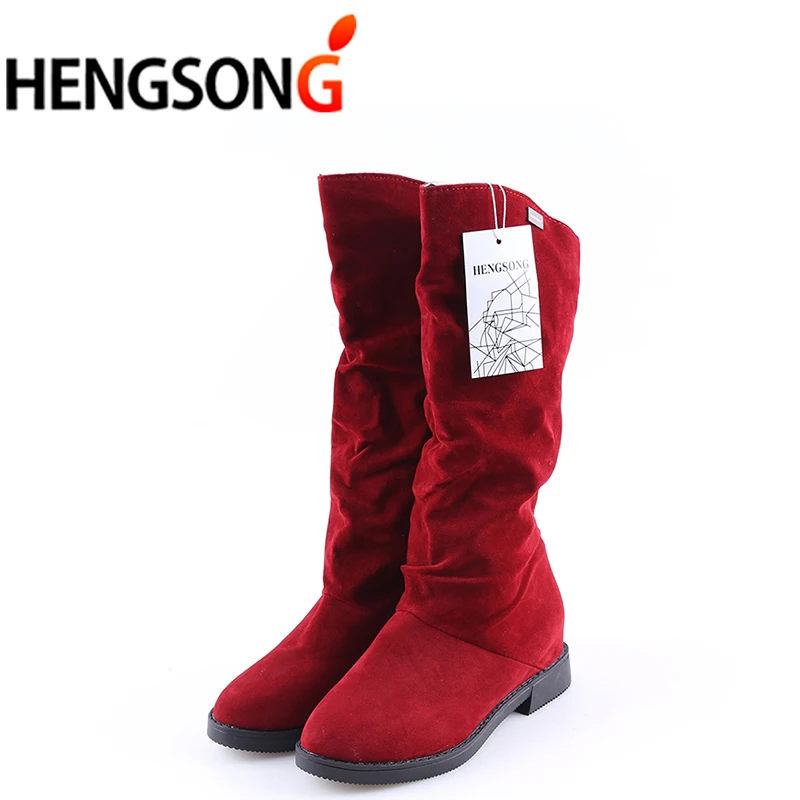 Женские ботинки из флока до середины икры на осень зиму|high boots|winter women bootswomen boots |