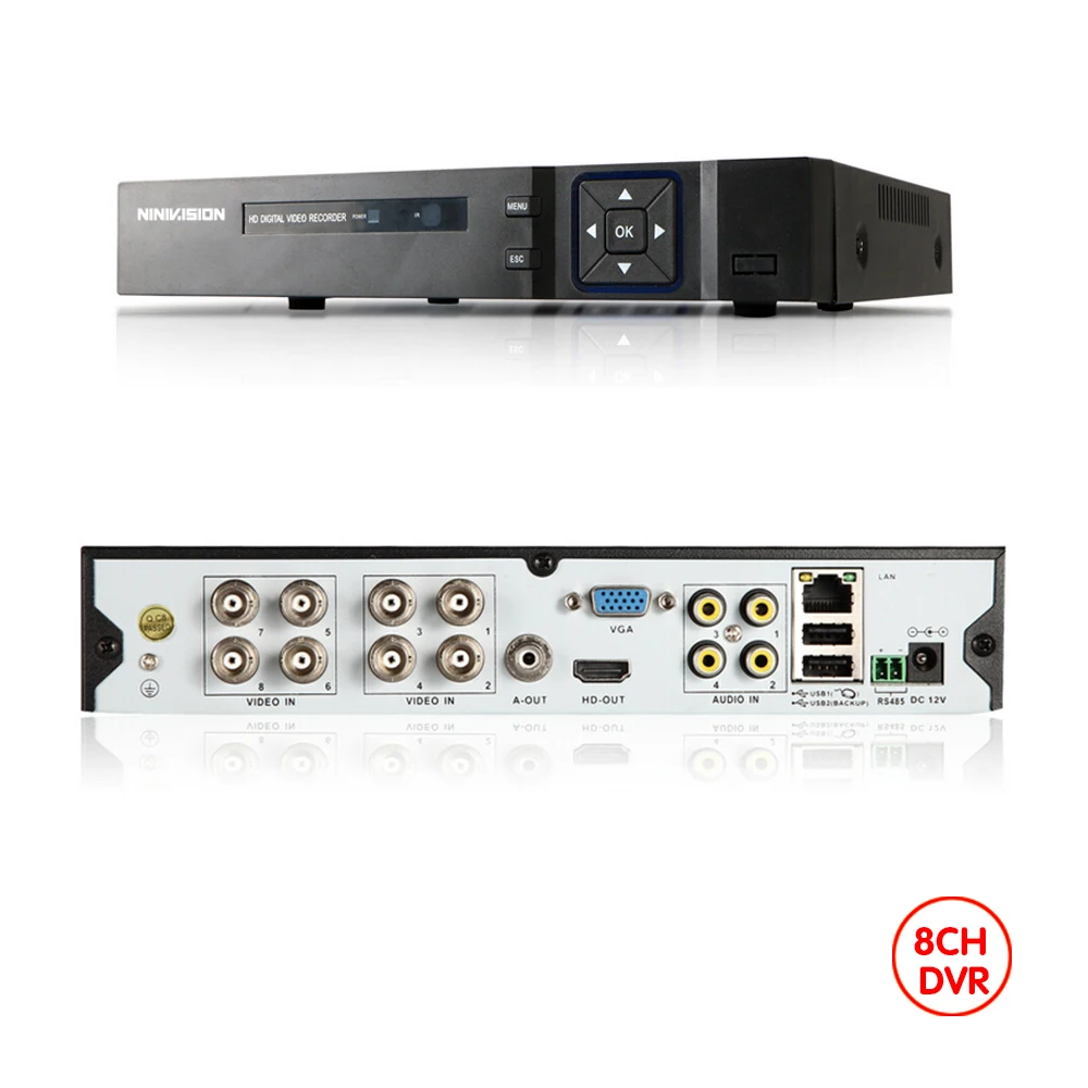 Камера видеонаблюдения 8 каналов 1080P 3 Мп 4 канала 5 МП в 1 AHD CVI TVI CVBS|dvr hybrid|cctv dvrhybrid nvr |