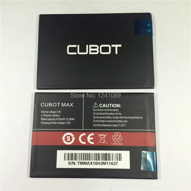 Для CUBOT MAX батарея 4100 мАч 6 0 дюйма MTK6753A Оригинальная для мобильного телефона
