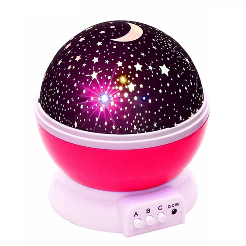 Rotating Cosmos Starry Sky LED Night Light Luminaria Moon Star Master Table Lamp Battery Rechargeable Projector lights | Лампы и