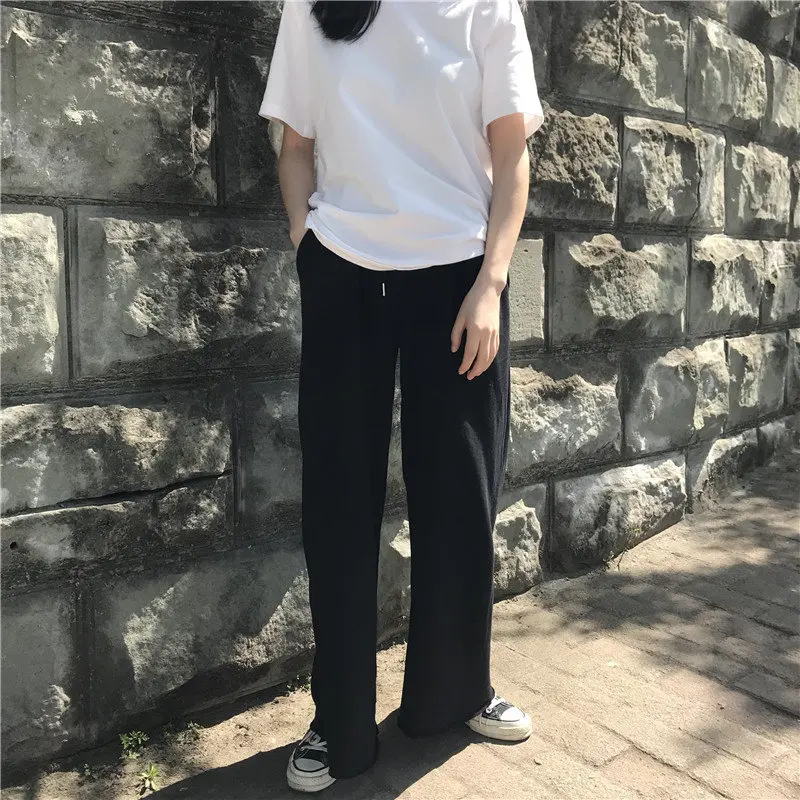 HziriP Loose Casual Fresh New Straight Stylish Female Spring Elastic Ladies Hot Empire Simple Free Full Length Pants 2 Colors | Женская