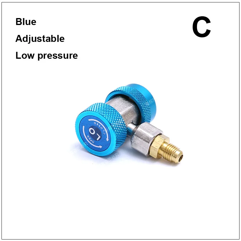 C 1PC Car R134A A/C Air Conditioner Adjustable/Non-adjustable Quick Connector Coupler High Low Pressure Adapter Car Accessories - Цвет: C