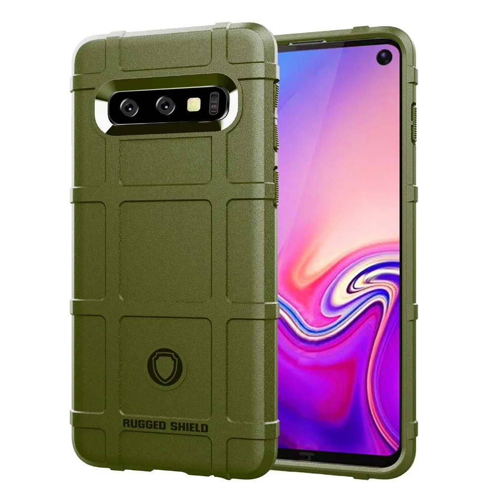 Бронированные противоударные Чехлы для Samsung Galaxy S10 S10e + Мягкий противоударный