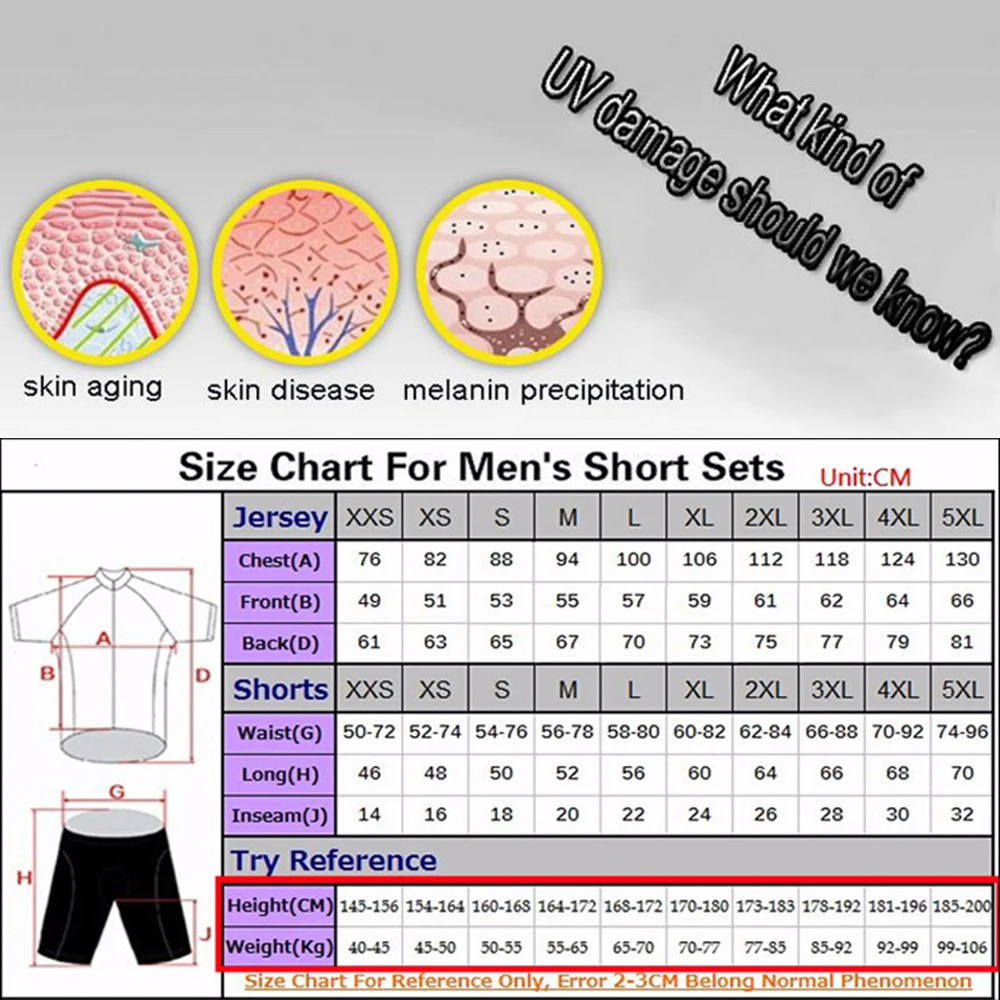 

Men Cycling Clothing Set Summer Quick Dry Short Sleeve Racing Bike Jersey Breathable Bicycle Sports Wear