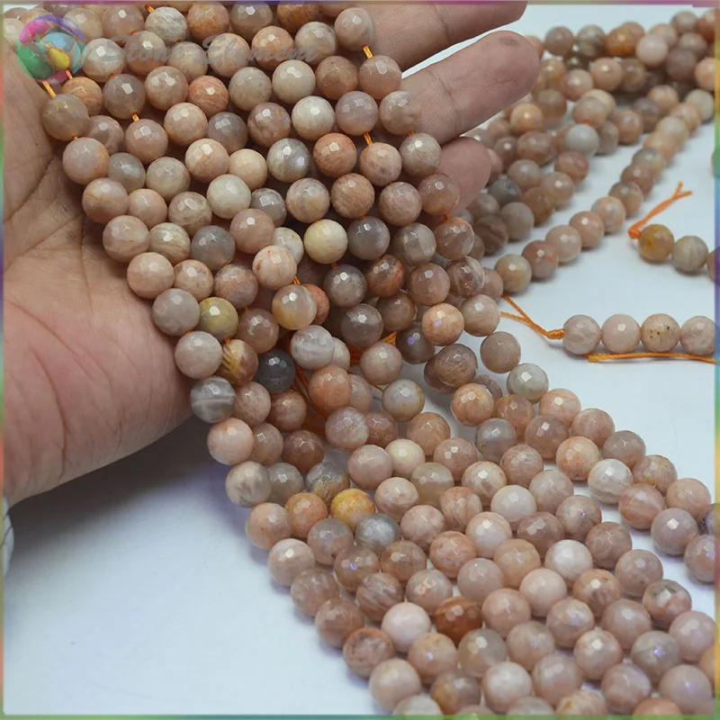 Граненые круглые бусины с натуральным коричневым песком 4 мм 6 7 8 10 12 мм|beads 4mm|beads