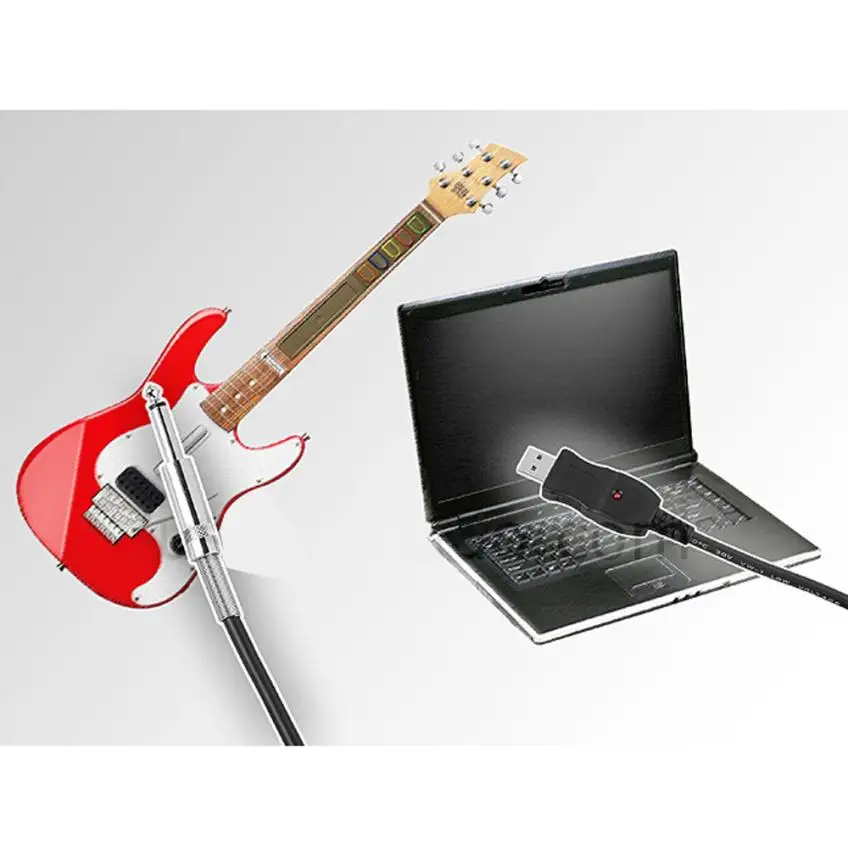 HIPERDEAL аксессуары части цифровые кабели USB гитарный кабель интерфейс папа до 6 35 мм