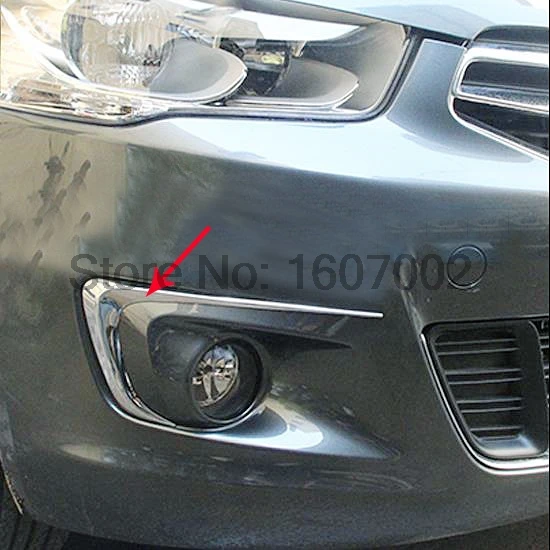 

For CITROEN Elysee 2014 ABS Chromium Front Head Fog Lamp Eyebrow Mask Moulding Trim Cover Styling 2pcs/set