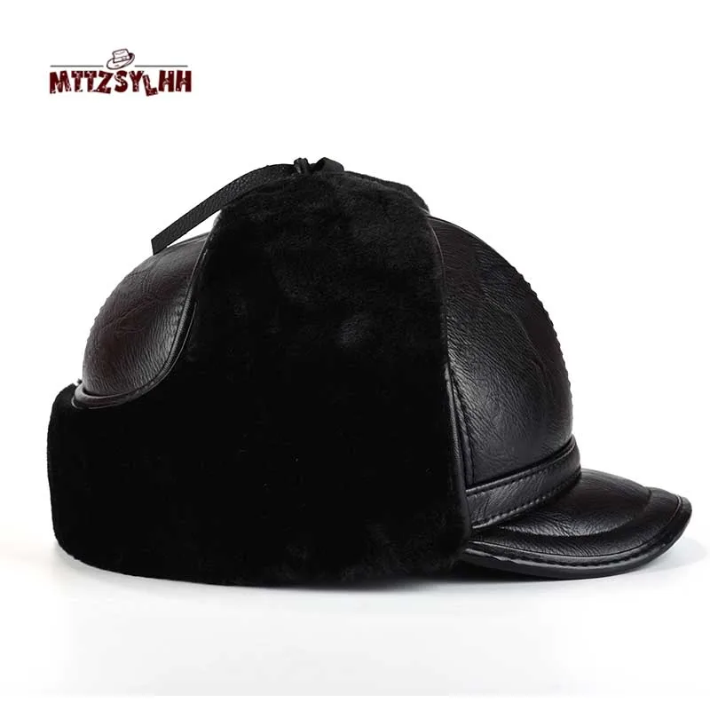 Для мужчин осенью и зимой шляпа новый материал матери ручной бомбардировщик