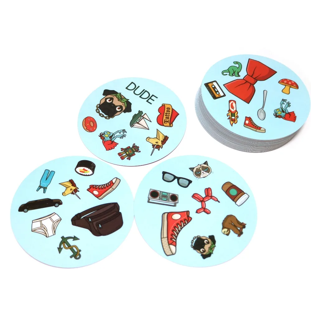 Spot Cards Game for Children Like it Family Fun Double English Version Board Game Kids