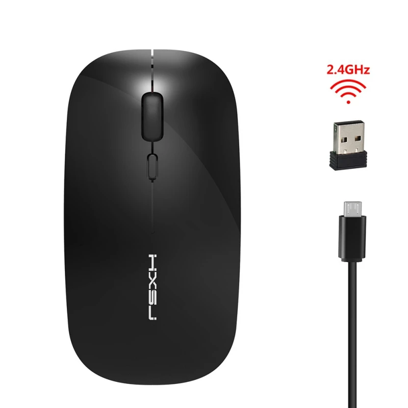 New Wireless Mouse Rechargeable Quiet Laptop Desktop Computer Mice USB With Type-c Receiver for PC Notebook Office | Компьютеры и офис