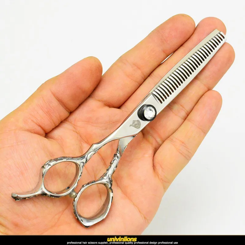 univinlions 6" left handed hairdressing scissors left hand hair scissors for salon barber left cutting lefty thinning shears