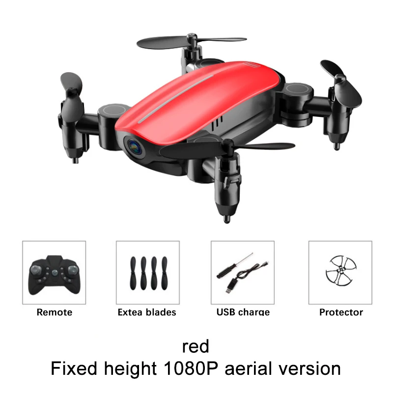 1080P Camera Red Мини-Дрон 30 Вт/1080 P Дрон с камерой дистанционного управления Вертолет складной карманный Дрон игрушки готов к работе Mni RC Дрон - Цвет: 1080P Camera Red