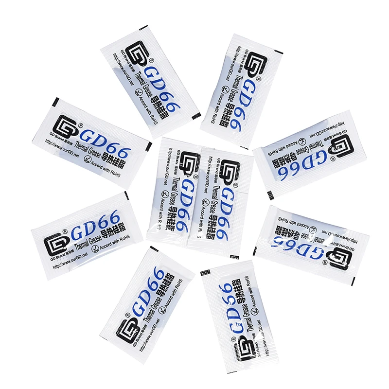 10 шт. GD66 термопроводящая смазка силиконовая паста для светодиодного чипа 5 5*2