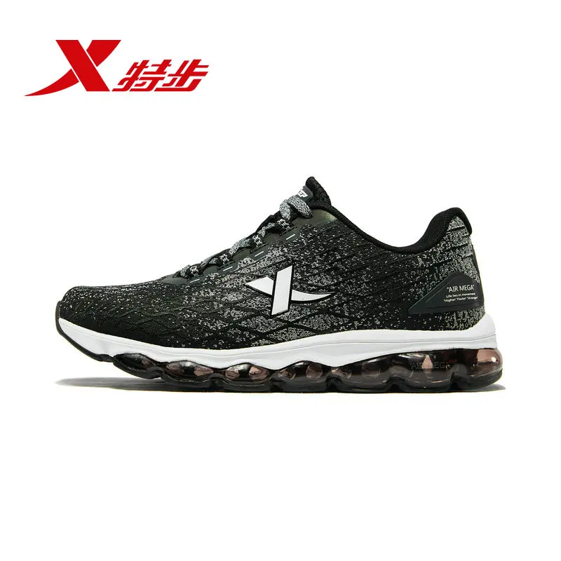 black white Xtep AIR MEGA; женские кроссовки для бега; сезон весна; Новинка; повседневная обувь на воздушной подушке; кроссовки для бега; обувь для женщин; 881118119286 - Цвет: black white