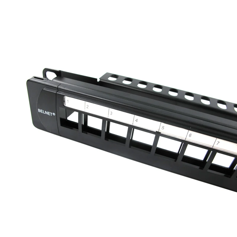 Пустая коммутационная панель BELNET UTP RJ45 24 порта 1U 19 дюймов цельнометаллическая