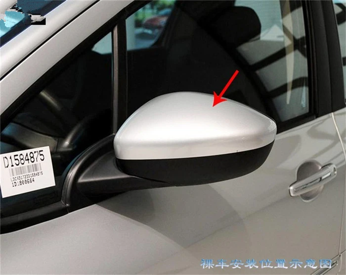 FOR 2013 PEUGEOT 307 2 шт. ABS Хромированная боковая крышка зеркала заднего вида для PEUGEOT 307 2004-13 Чехол крыло зеркало пластик плтинг автомобиль-Стайлинг Аксессуары отделка - Цвет: FOR 2013 PEUGEOT 307