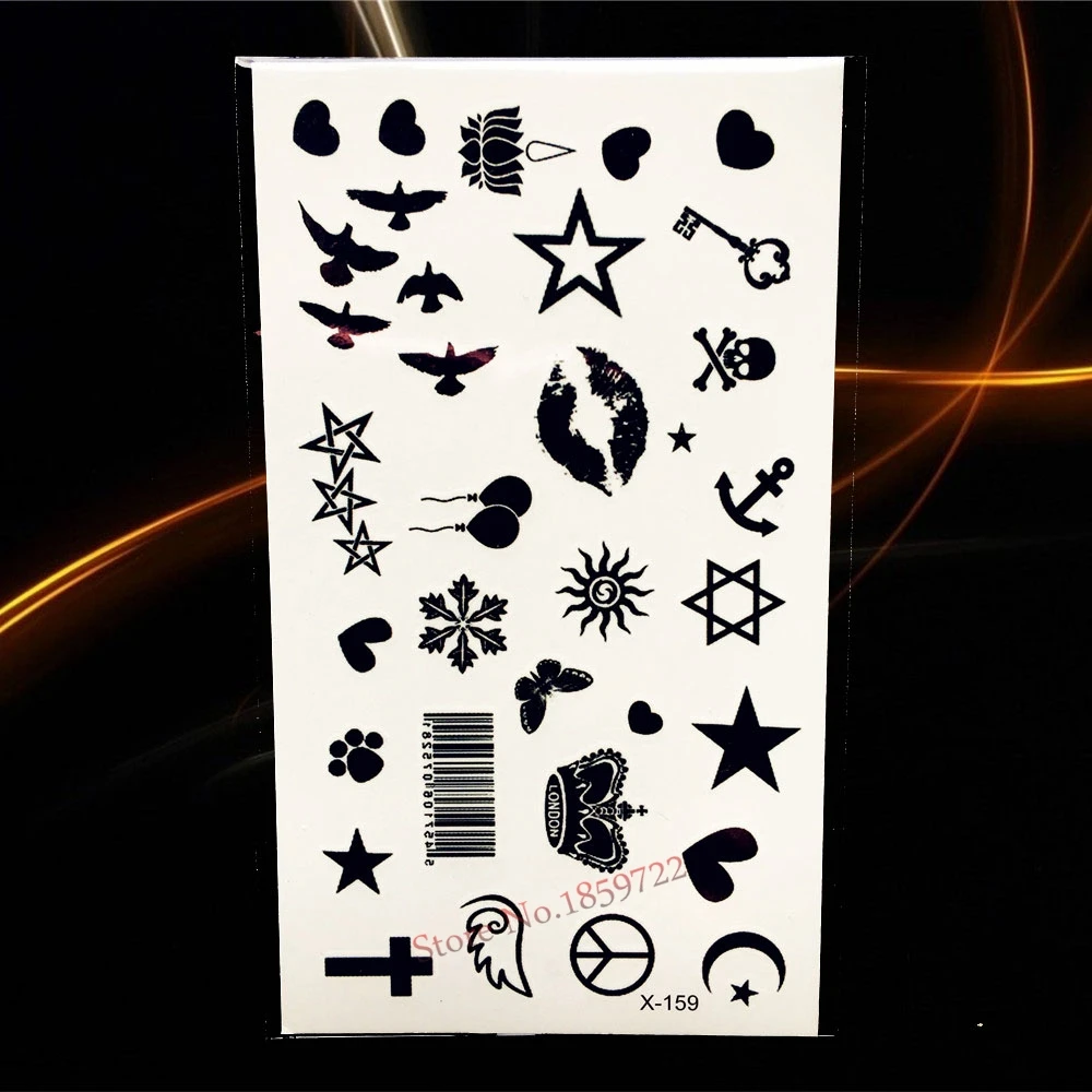 

Black Words Letter Fake Flash Tattoo Disposable Temporary Tattoo Stickers HYF-048 Kids Body Art Arm Leg Shoulder Tatoo Paste