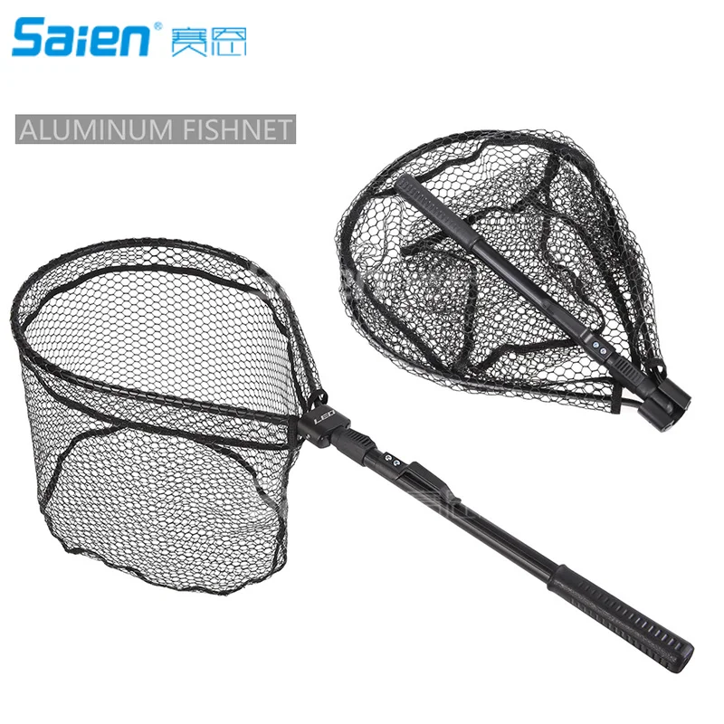 

Fishing Net Fish Landing Net, Foldable Collapsible Telescopic Pole Handle, Durable Nylon Material Mesh, Safe Fish Catching