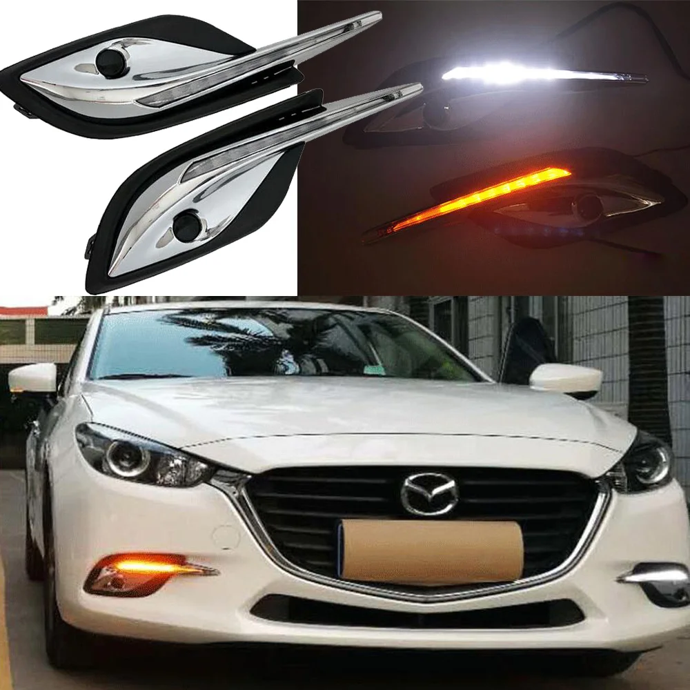 Светодиодные дневные ходовые огни для Mazda 3 Mazda3 Axela2017 2018 2019 | Автомобили и