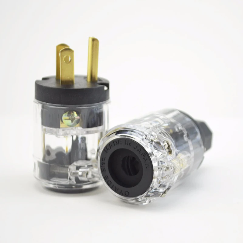Hi-End Transparent P-029 AC Power plug+C-029 power IEC plug 1 pair | Электроника