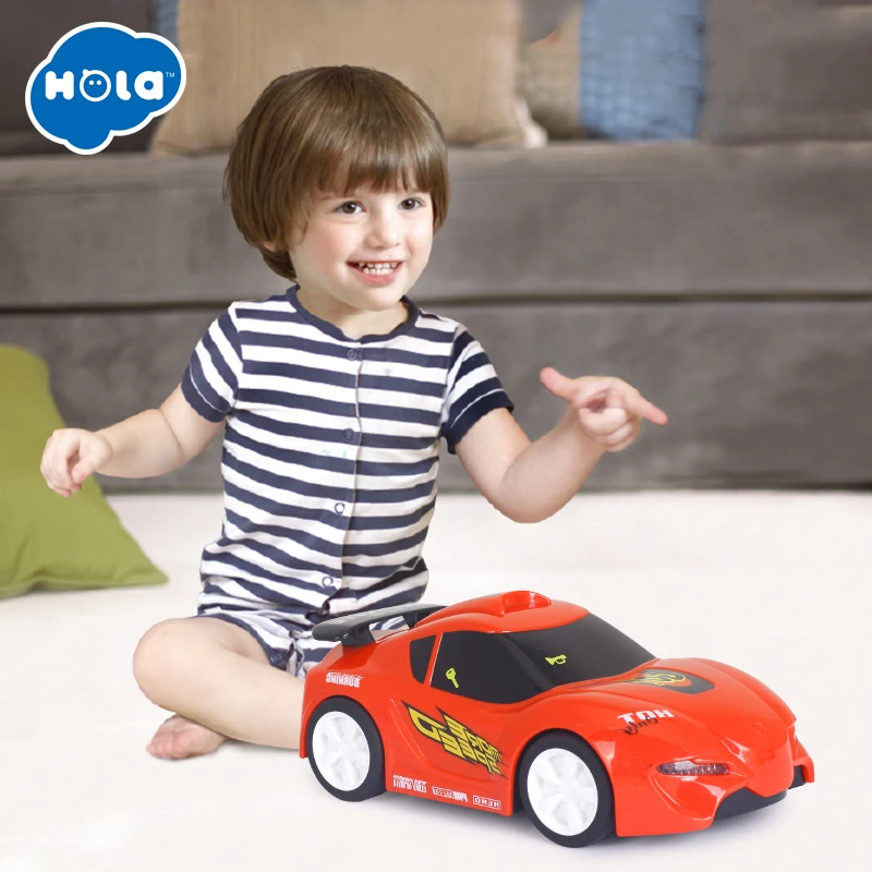 HUILE TOYS 6106B Игрушки для малышей Touch 'n Go Гоночная машина с сенсорной функцией и музыкой и подсветкой, вытягиваемые машинки, игрушки для детей, подарки