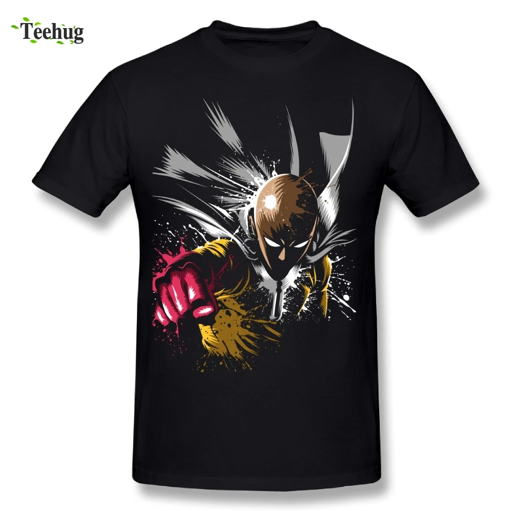 100% хлопок One Punch Man Футболка Лидер продаж футболка в стиле аниме 3D принтом