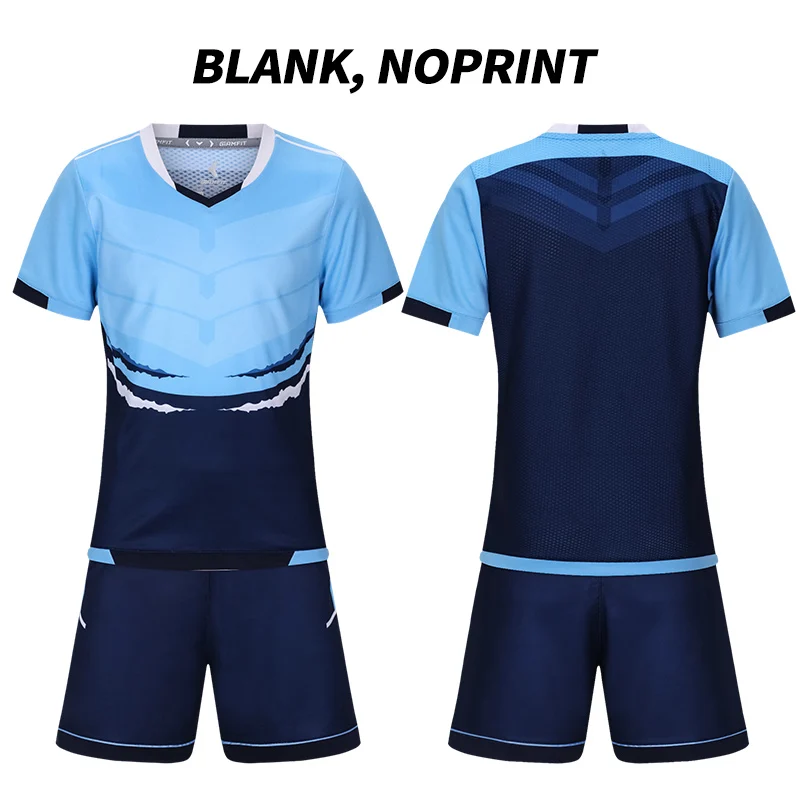 blue Детские футбольные майки, спортивные футбольные командные майки, Camiseta de Futbol, Футбольная форма для мальчиков, дышащие спортивные костюмы на заказ - Цвет: blue