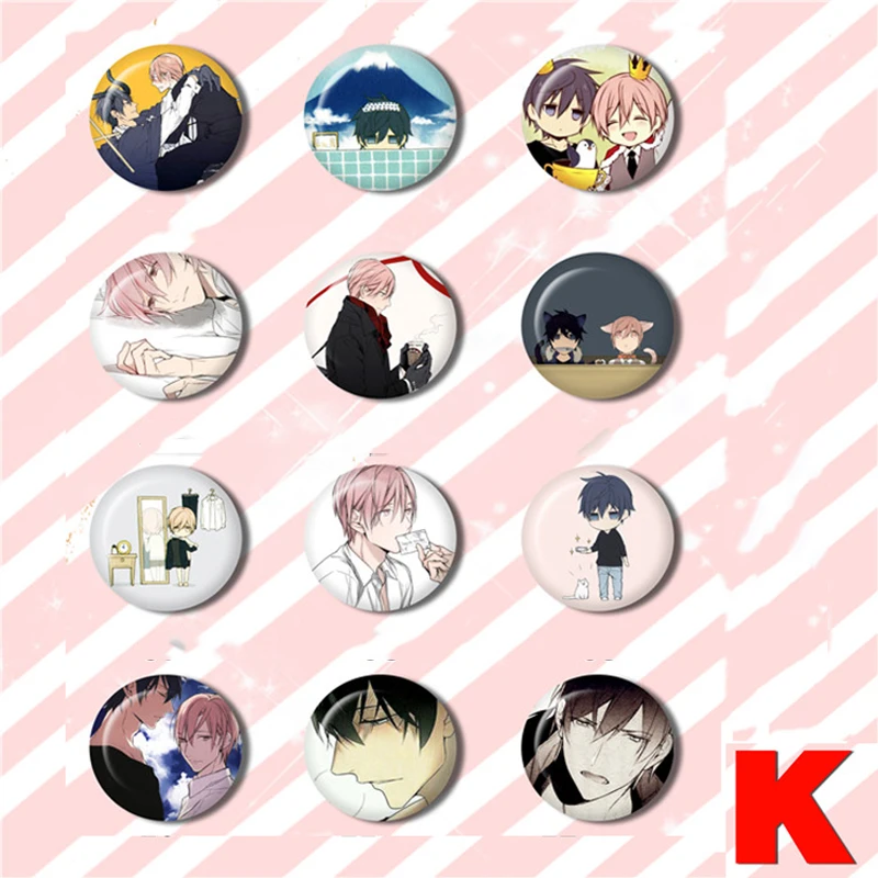 ZXFJXR 58 мм Fujoshi юбилейный счет 10 Граф круглый милый Takarai Rihito значок adaomi shirotani