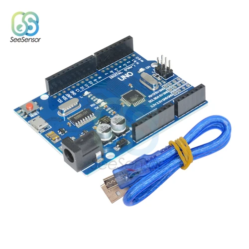 With Cable UNO R3 CH340G CH340 макетная плата MEGA328P ATMEGA328 ATMEGA328P-16AU модуль для Arduino Micro USB DIY Электронный - Цвет: With Cable
