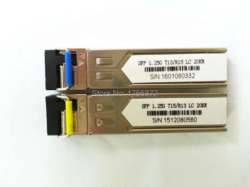 10 пар/партия оптоволоконный приемопередатчик BiDi SFP 1 25G с одним LC разъемом 20 км |
