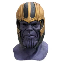 Deluxe Thanos mask Маска Таноса супергероя Косплей латексный шлем Бесконечность рукавица Хэллоуин вечерние Роскошные реквизит - Цвет: Deluxe Thanos mask