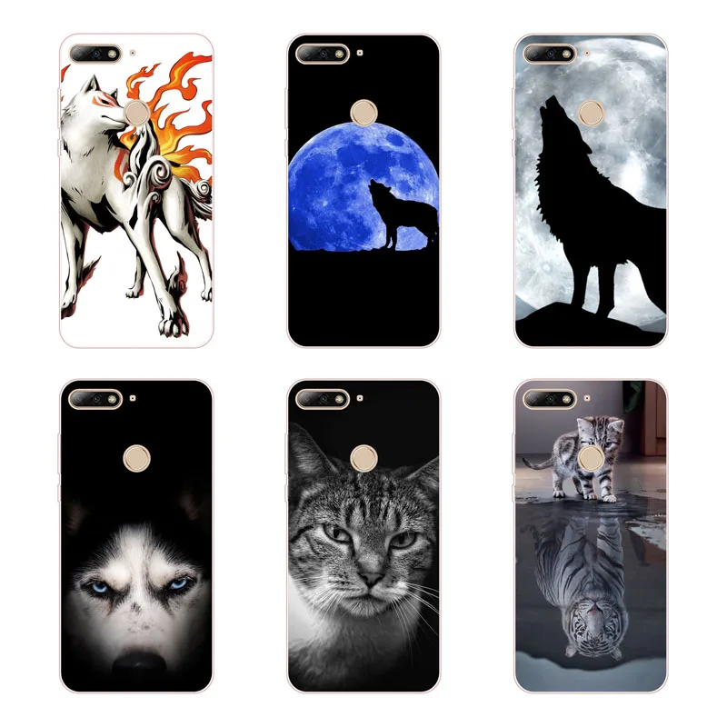 huawei y7 prime 2018 Case Silicon tigon beast Painting Soft TPU Back Cover for Protect Phone cases |