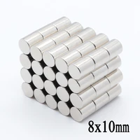 50pcs 8x10 mm n35 super strong round neodymium magnets craft rare earth powerful magnet 810mm