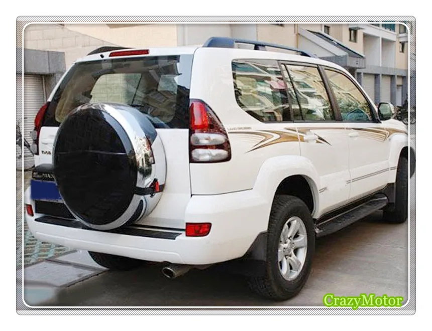 Для Toyota Prado FJ120 / Lexus GX470 2003 2009 черный декоративный багажник на крышу рельсы