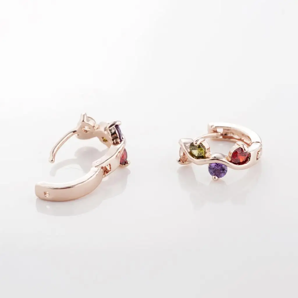 Новые посеребренные разноцветные свадебные серьги-подвески со стразами и