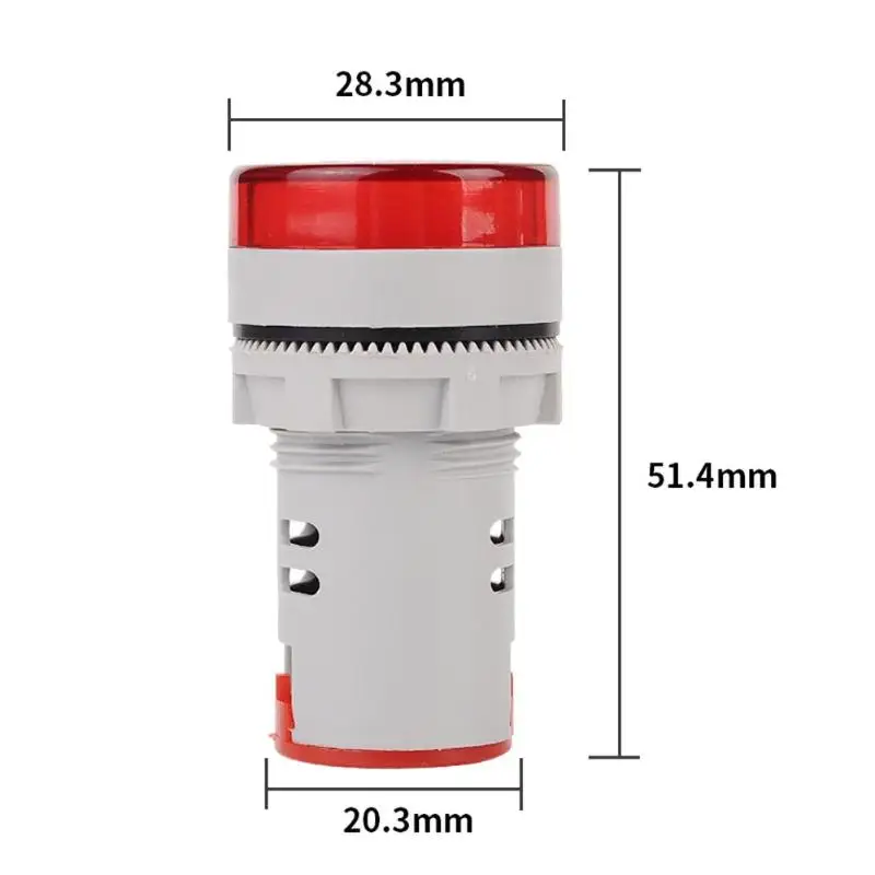 6-100V DC Digital Voltmeter Indicator LED Lamp Round Signal Light round Panel Meter Indicator Light Colors,51.4*28.3*20.3mm