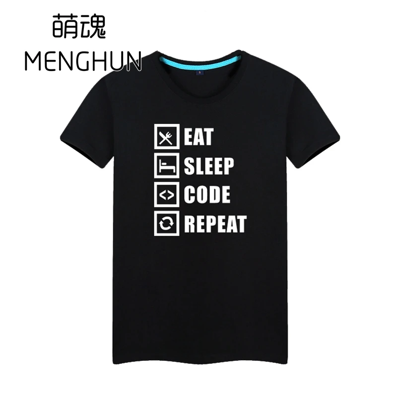 It programmer/Футболки с героями мультфильмов аниме фанаты игр летние хлопковые
