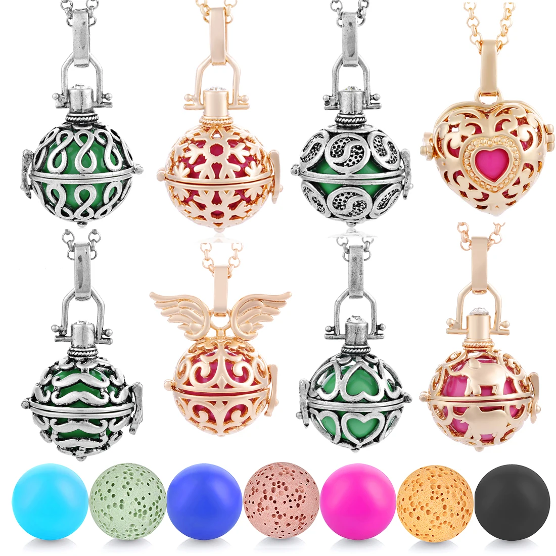 

1PC Angel Caller Pendant Necklace Pregnancy Chime Ball Harmony Bola Cage Pendant Necklace Pregnant Women VA-013