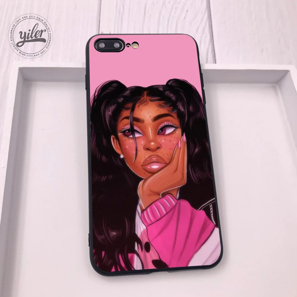 Модный черный чехол для девочек iPhone 11 Pro XS Max, чехол для телефона, чехол для iPhone XS XR 6 7 8 Plus чехол для iPhone 5 5S SE 6S - Цвет: 10
