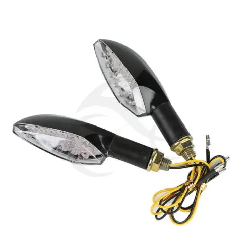 

Black Motorcycle LED Turn Signal Indicators For Universal Motorbike