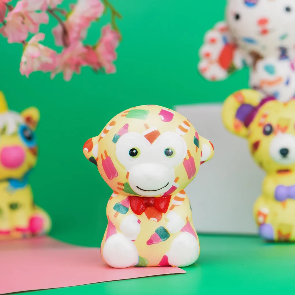 Сжимаемые игрушки мягкое мультяшное очаровательное изделие обезьянка мягкий