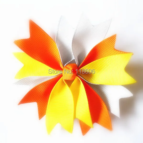 

50PCS/lot 3.5" Boutique Spike Trendy Hair Bows Free Shipping