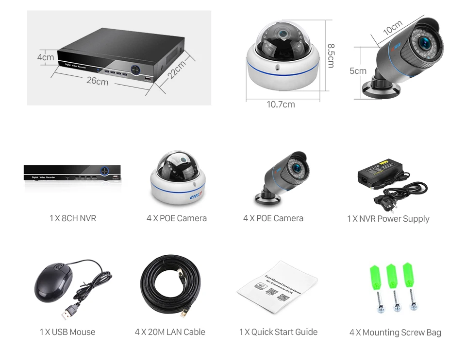 Besder H.265 8CH 4MP POE NVR комплект аудио запись CCTV система безопасности 48 В PoE IP камера P2P Крытый Открытый комплект видеонаблюдения