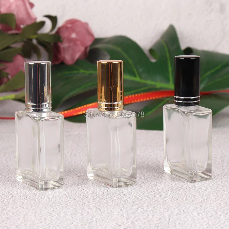 

5/10/30pcs 15ml Square Glass Perfume Bottles Empty Spray Atomizer Refillable Bottle Scent Case with Travel Size Portable