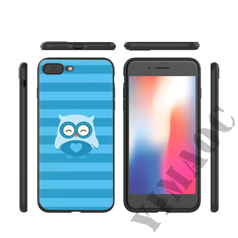 YIMAOC Cute Owls Cartoon Soft Silicone Case for iPhone 11 Pro Xr Xs Max X or 10 8 7 6 6S Plus 5 5S SE Cover |