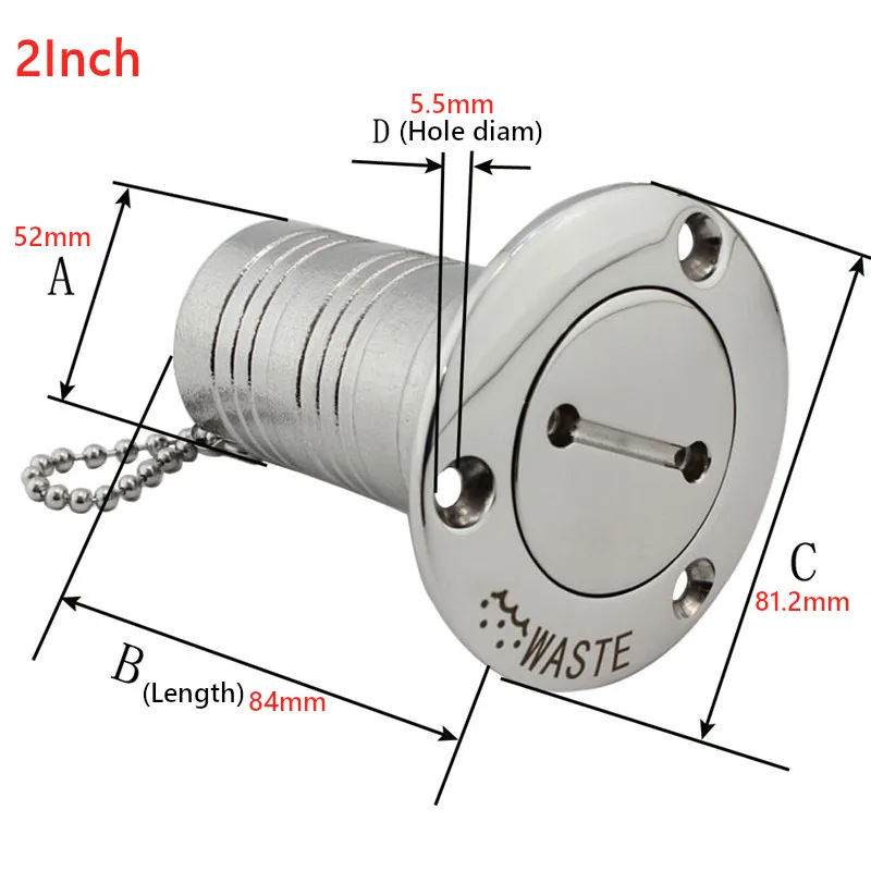 Высококачественный 2-дюймовый 50 мм колпачок для ключа из нержавеющей стали