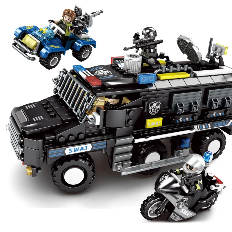 705 шт детские строительные блоки игрушка совместимая с LEGO city специальная команда