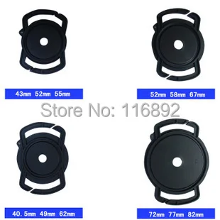 

4pcs/lot 40.5/49/52/55/58/62/67/72/77/82mm Universal Lens Cap Camera Buckle Lens Cap Holder Keeper