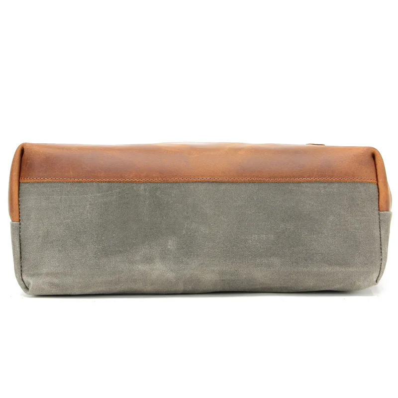 Новое поступление 2017 года Холст Кожа Для мужчин сумка Один Сумки на плечо для