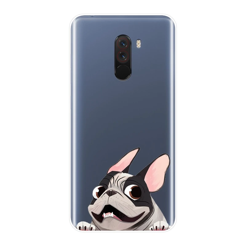 Силиконовый чехол для телефона с Мопсом Pocophone F1 Xiaomi Redmi Note 4 4X 5 5A 6 Pro Prime мягкая
